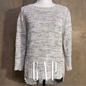 GAP Cotton Marled Knit Crewneck Sweater S